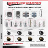 Service Caster 2 Inch Windsor Antique Metal Ball Caster – Top Plate –, 4PK SCC-TP01S20-DCS-WA-4